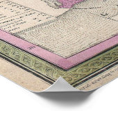  kaart van Louisiana (1853) Poster (Hoek)