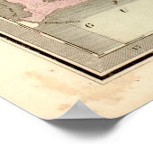  kaart van Louisiana Poster (Hoek)