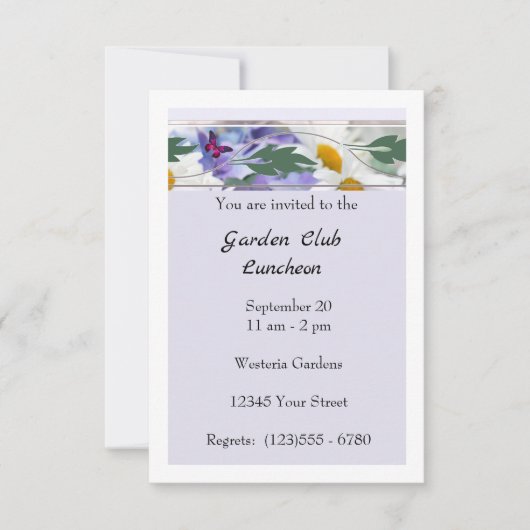 Kaart van Luncheon Flat Announcement (Voorkant)