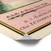 kaart van Luxemburg (1744) Poster (Hoek)