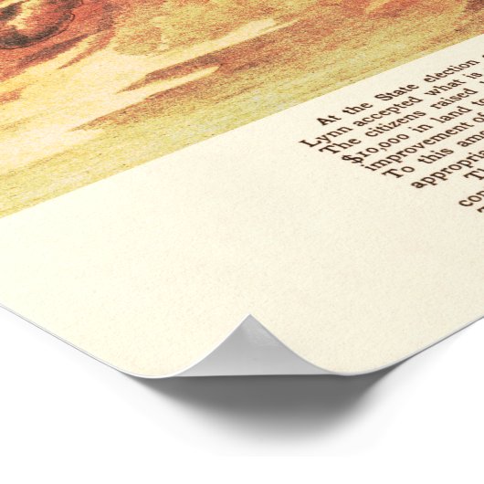 Kaart van Lynn Bossen, Massachusetts in 1904 Poster (Hoek)