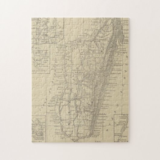 Kaart van Madagaskar Legpuzzel (Verticaal)