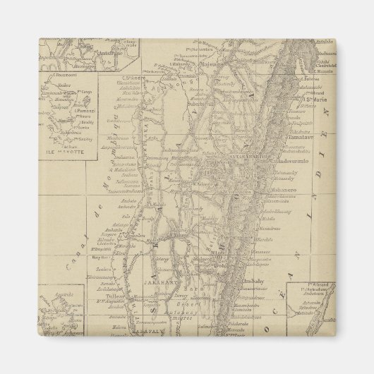 Kaart van Madagaskar Magneet (Voorkant)