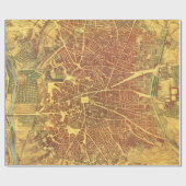  kaart van Madrid Spanje (1656) Cadeaupapier (Vlak)
