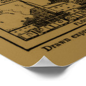  kaart van Maine (1912) - Tan Poster (Hoek)