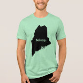 Kaart van Maine Belong, State Pride Tri-Blend Shirt (Voorkant)