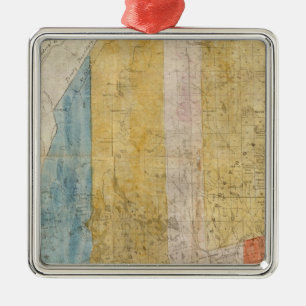 Kaart van Maine Metalen Ornament