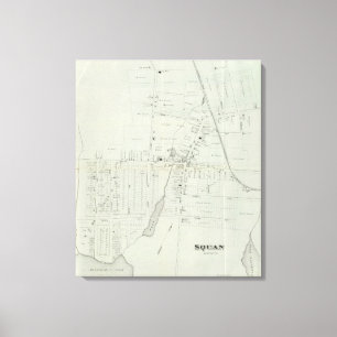 Kaart van Manasquan, New Jersey Canvas Afdruk