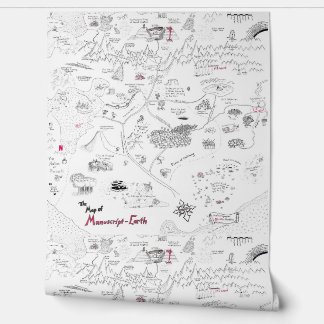 Kaart van Manuscript Earth Behang