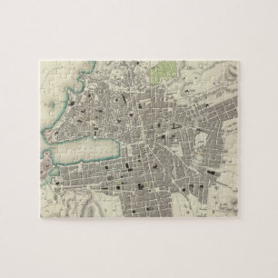 kaart van Marseille Frankrijk (1840) Legpuzzel