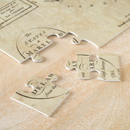  kaart van Maryland (1796) Legpuzzel (Zijkant)