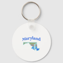 Kaart van Maryland Sleutelhanger