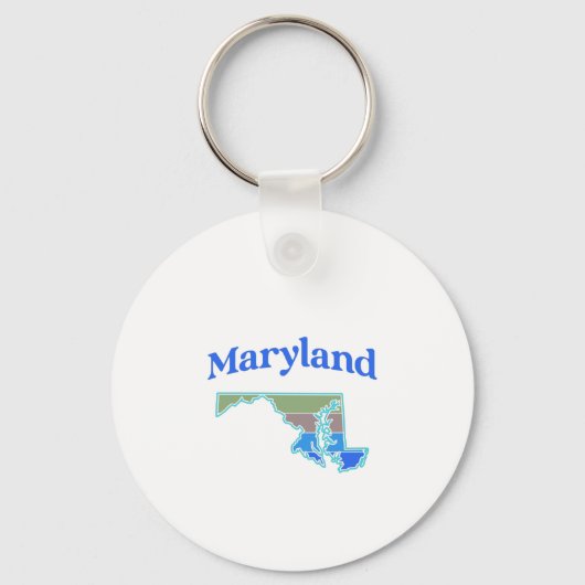 Kaart van Maryland Sleutelhanger (Voorkant)