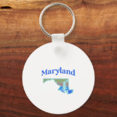 Kaart van Maryland Sleutelhanger (Voorkant)
