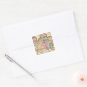 Kaart van Mason, Jackson, provincie Roane Vierkante Sticker (Envelop)
