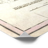  kaart van Massachusetts (1827) Poster (Hoek)