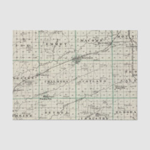 Kaart van McDonough County, Rushville Tissuepapier