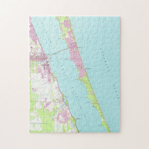  kaart van Melbourne Florida (1949) Legpuzzel