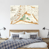  kaart van Mesopotamie (1482) Canvas Afdruk (Insitu (Slaapkamer))