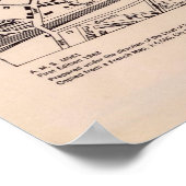 kaart van Metz France (1943) Poster (Hoek)