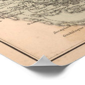  kaart van Mexico (1859) Poster (Hoek)