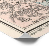  kaart van Mexico (1891) Poster (Hoek)