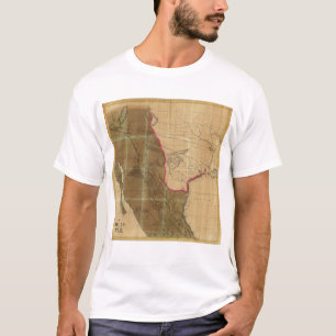 Kaart van Mexico met de zetel van de oorlog T-shirt