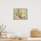 Kaart van Mexico Poster (Keuken)