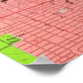 kaart van Miami Florida (1950) 2 Poster (Hoek)