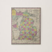  kaart van Michigan (1853) Legpuzzel (Verticaal)
