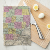  kaart van Michigan (1853) Theedoek (Quarter Fold)