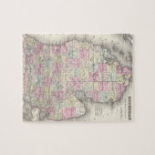 kaart van Michigan (1855) Legpuzzel (Horizontaal)