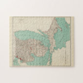 kaart van Michigan (1888) Legpuzzel (Horizontaal)