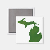 Kaart van Michigan Magneet (Voorkant / Achterkant)
