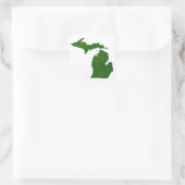 Kaart van Michigan Vierkante Sticker (Tas)
