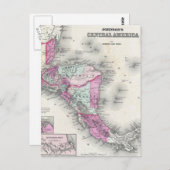  kaart van Midden-Amerika (1864) (Voorkant / Achterkant)