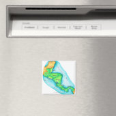 Kaart van Midden-Amerika Magneet (Insitu (Vaatwasser))