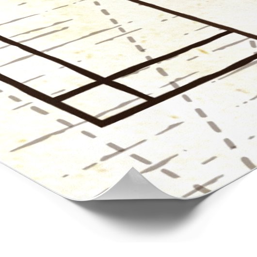 Kaart van Midden-Amerika Poster (Hoek)