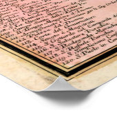  kaart van Milaan Italië (1730) Poster (Hoek)