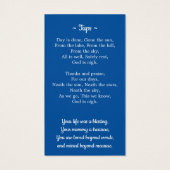 Kaart van militair veteraan Patriotic Funeral Pray (Achterkant)