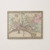  kaart van Milwaukee (1880) Legpuzzel (Horizontaal)
