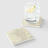 Kaart van Milwaukee Stenen Onderzetter (Zijkant)