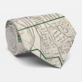  kaart van Milwaukee Wisconsin (1909) Stropdas (Opgerold)