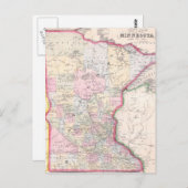  kaart van Minnesota (1864) (Voorkant / Achterkant)