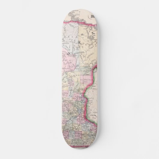 kaart van Minnesota (1864) Skateboard (Voorkant)