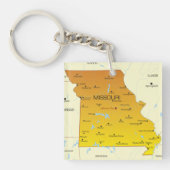 Kaart van Missouri Sleutelhanger (Voorkant)