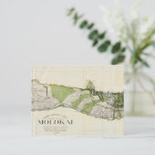 kaart van Molokai Hawaii (1906) (Staand voorkant)