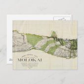 kaart van Molokai Hawaii (1906) (Voorkant / Achterkant)