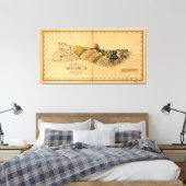 Kaart van Molokai, Hawaiian Island (1897) Canvas Afdruk (Insitu (Slaapkamer))