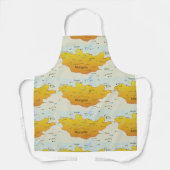 Kaart van Mongolië Schort (Voorkant)